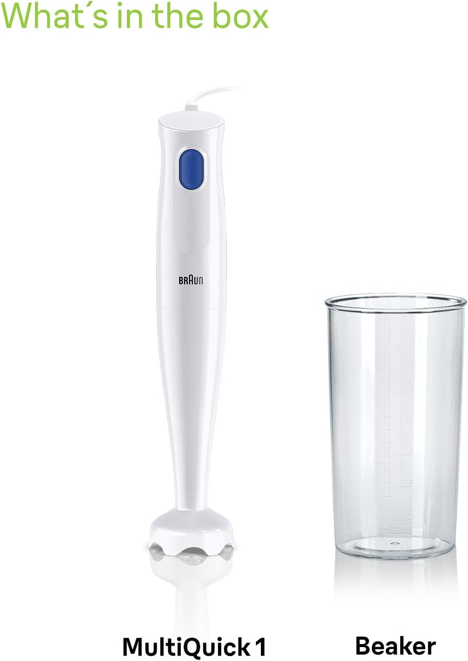 Braun Multi Quick 1, Hand Blender, One Speed, 0.600L 450W Braun Multi Quick 1, Hand Blender, One Speed, 0.600L 450W